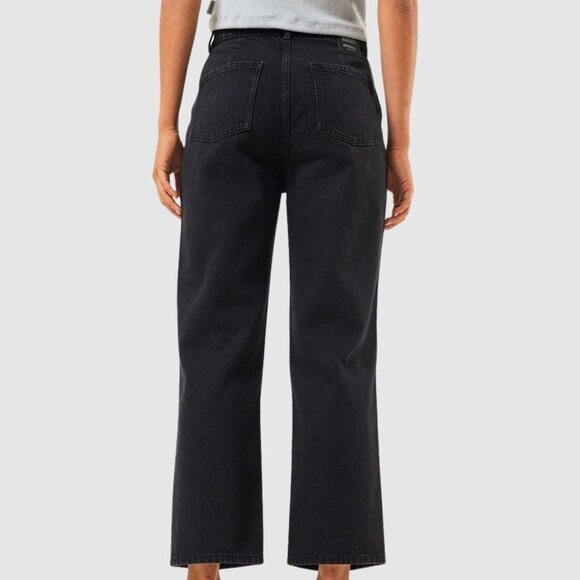 Afends Shelby Organic Denim Wide-Leg Jeans – Black (Size 26) - Picture 3 of 12
